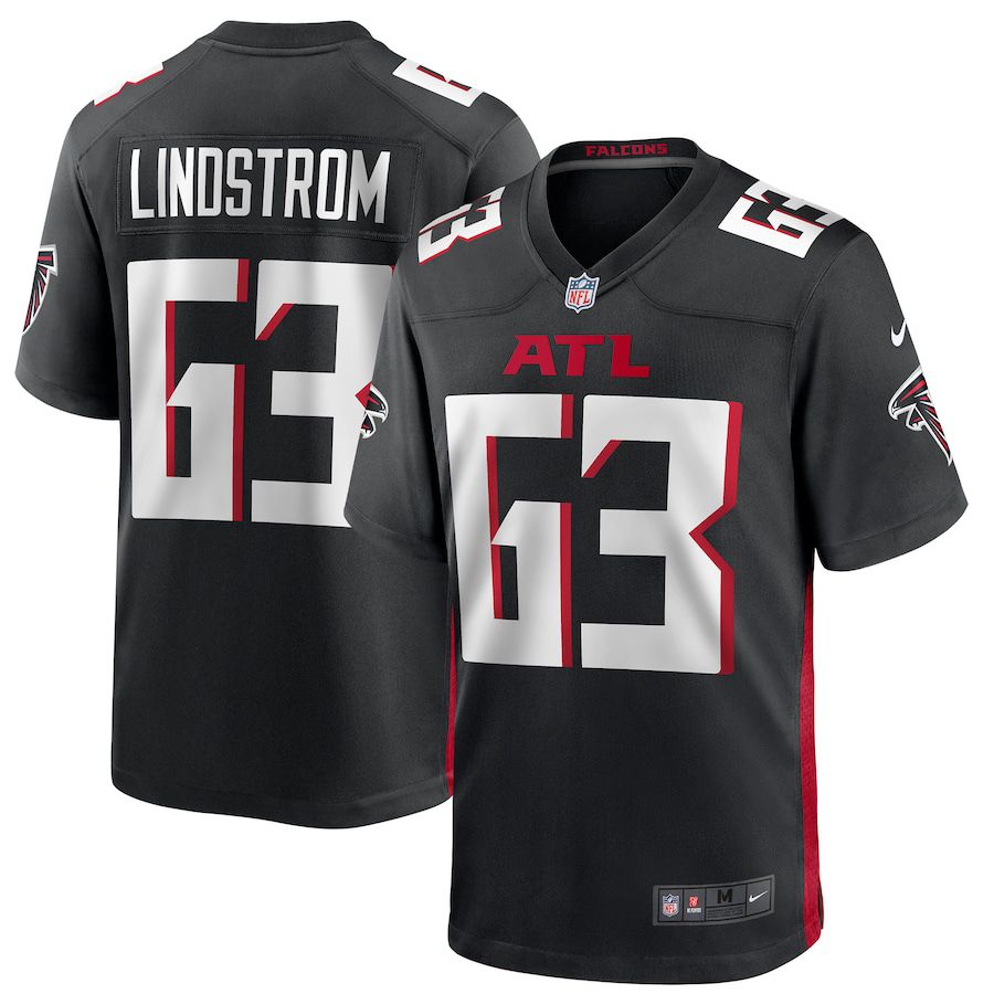 Men Atlanta Falcons 63 Chris Lindstrom Nike Black Game NFL Jersey